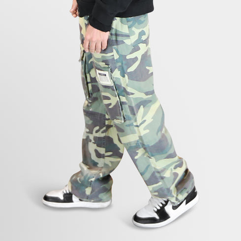 Ripped Camo Cargo Pants