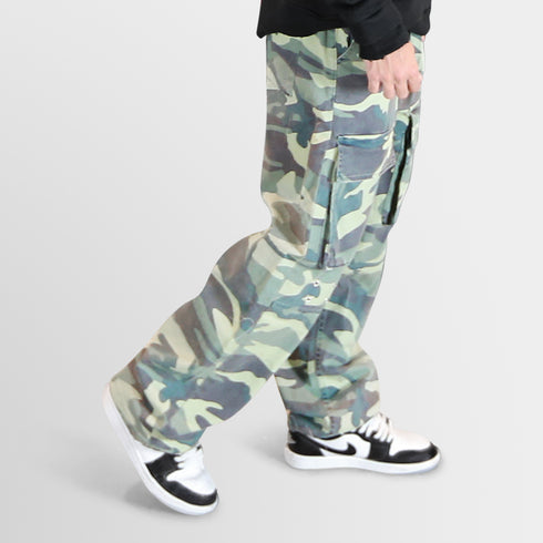 Ripped Camo Cargo Pants