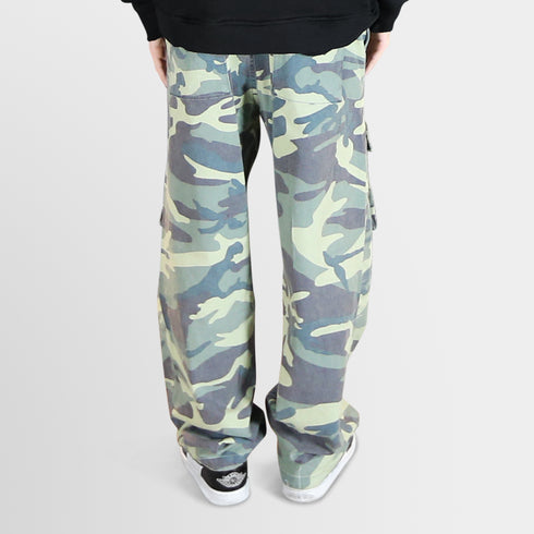Ripped Camo Cargo Pants