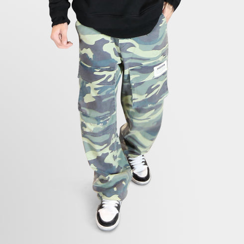 Ripped Camo Cargo Pants