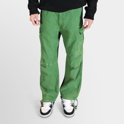 Ripped Green Khaki Cargo Pants