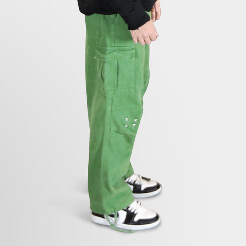 Ripped Green Khaki Cargo Pants