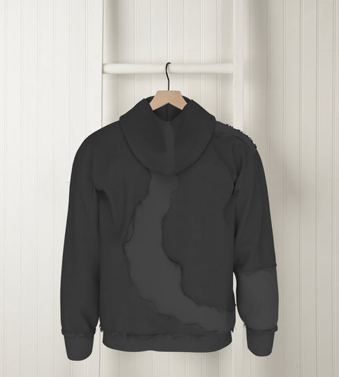 Black Stitched hoodie