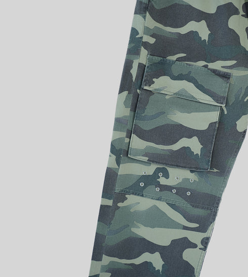 Ripped Camo Cargo Pants
