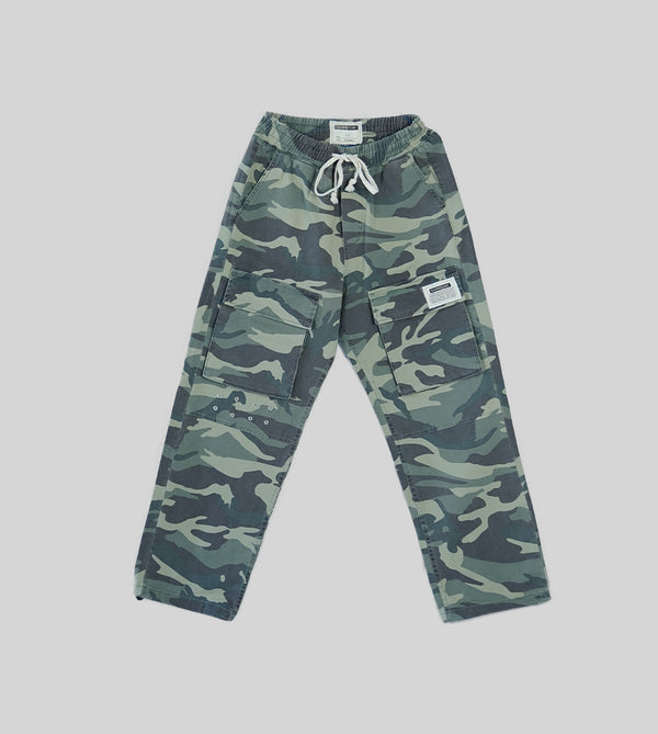 Ripped Camo Cargo Pants