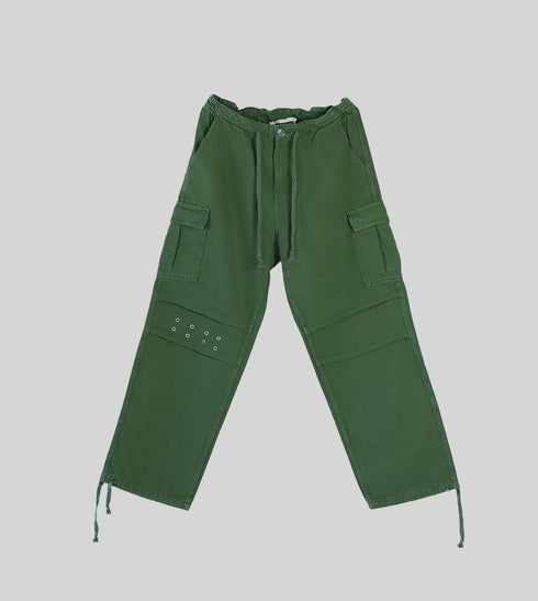 Ripped Green Khaki Cargo Pants
