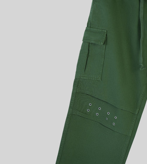 Ripped Green Khaki Cargo Pants